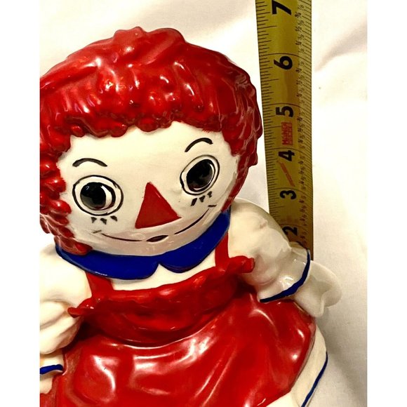 Vintage Ceramic 7x7 In Sitting Raggedy Ann 1970 The Bobbs Merrill Co SEE PHOTOS - Picture 2 of 7